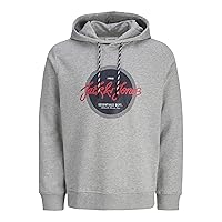 JACK & JONES Sweat Hood Jjurban-Felpa con Cappuccio, Grigio