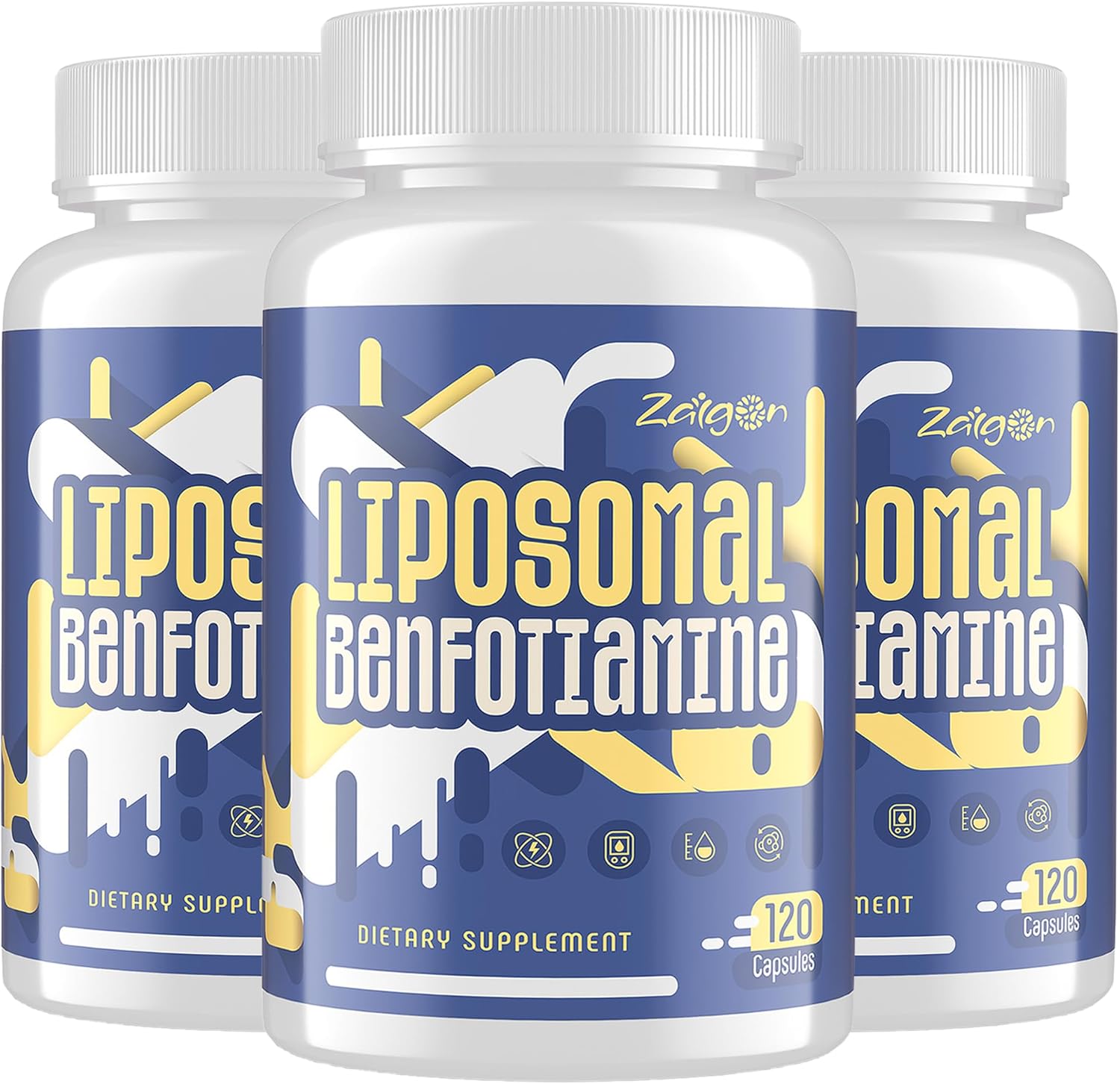 Zaigon Benfotiamine Thiamine Vitamin B1 Supplement, 600mg Liposomal Fat Soluble VIT B1 with Alpha-Lipoic Acid for Men & Women, Energy Boost, Glucose Metabolism & Nerve Support (360 Vegan Capsules)