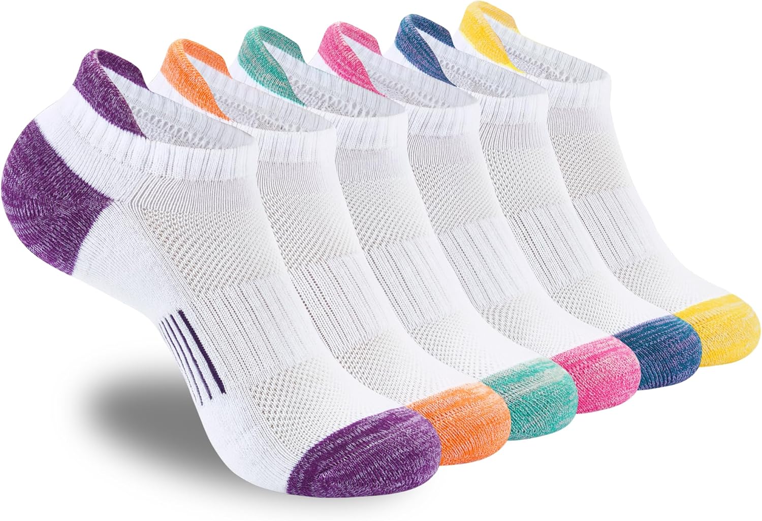 ATBITER Womens Ankle Socks 6 Pairs Cushioned Running Athletic No Show Socks With Tab