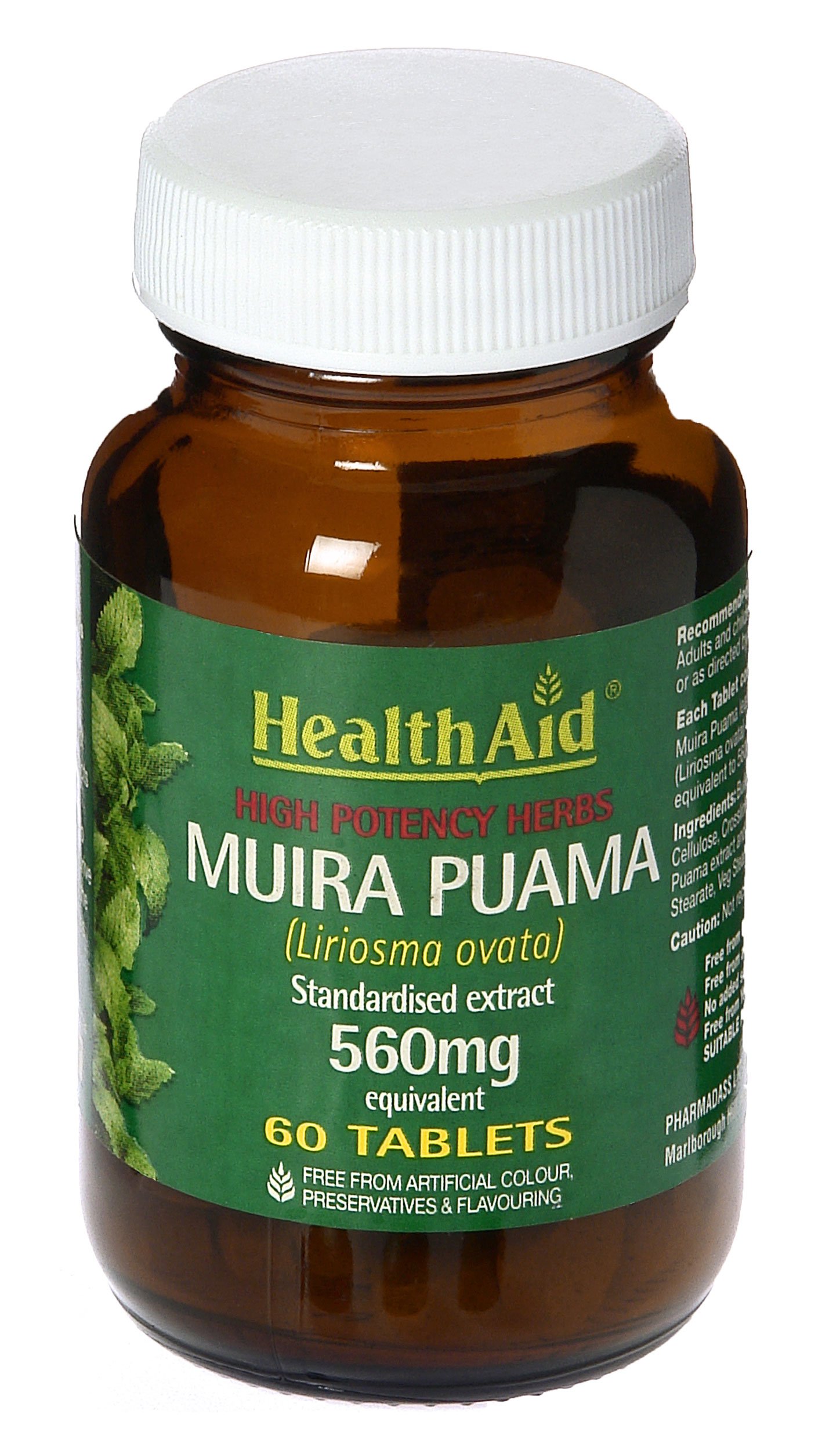 HealthAid Muira Puama Extract 560mg - 60 Tablets