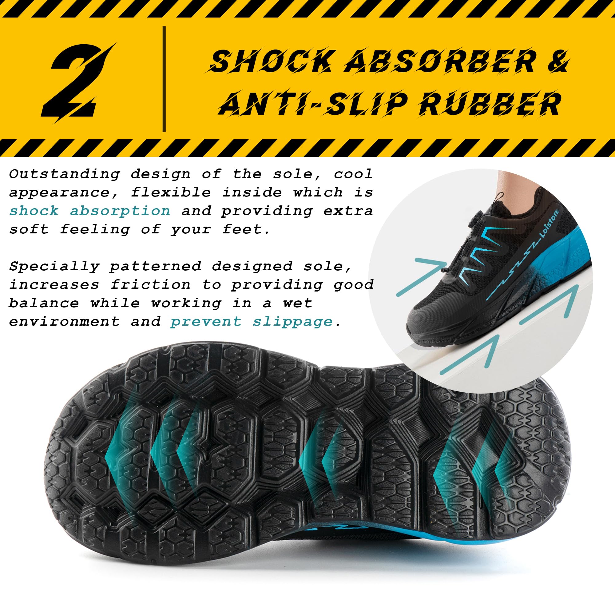 Sicherheitsschuhe Damen Leicht Arbeitsschuhe mit Stahlkappe Stahlkappenschuhe Arbeitsschutzschuhe Arbeit rutschfest Atmungsaktiv Hellblau K06 Gr.37