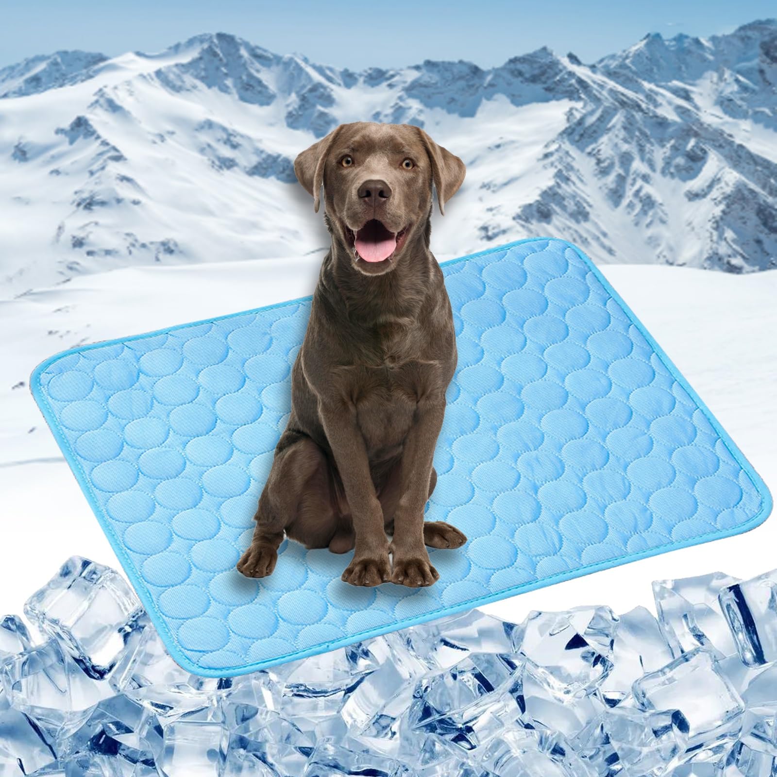 Tapis de gel non-toxique auto-refroidissant LONGCAO bleu durable 100x75cm