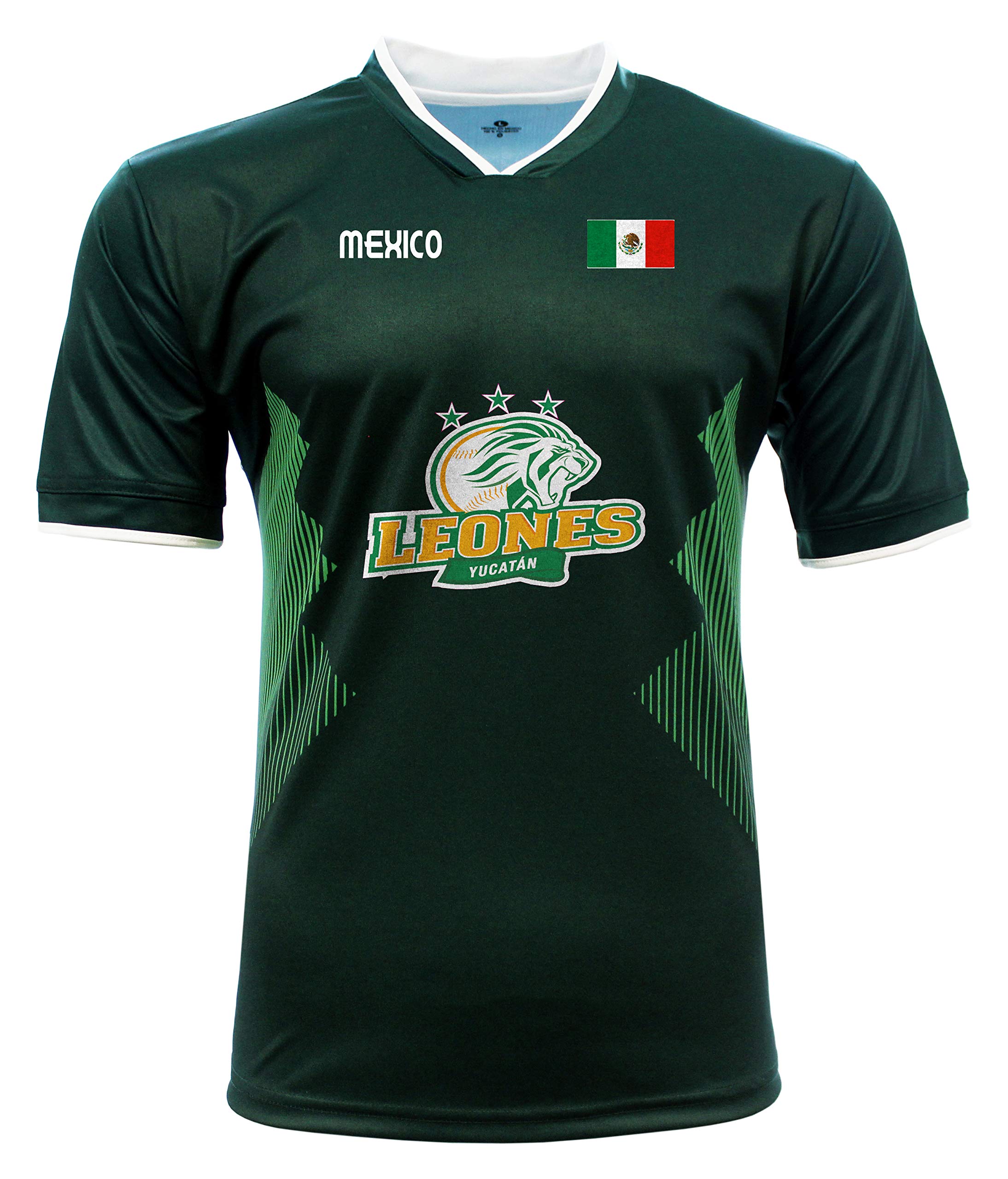 Jersey Mexico Leones de Yucatan 100% Polyester_Made in Mexico (XXX-Large) Green