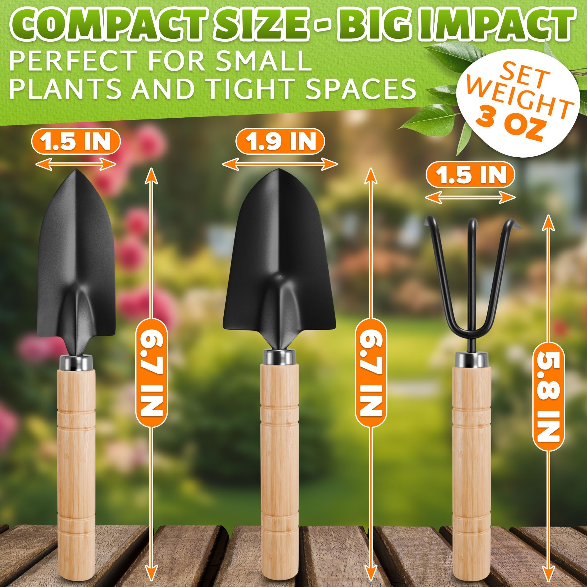 Utensili Giardino Piante, 3 Pezzi Tool Giardino Mini, Attrezzi Piante Giardino, Mini Giardino Pala, Utensili Giardino Mini, Piantare Attrezzi Mini, Utensili Piantare Giardino Piccola
