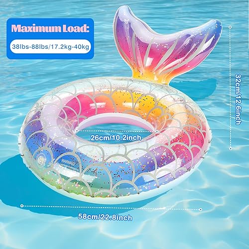 Miniatura 4 de MoKo Anillo de natación inflable, lindo flotador de piscina, decoración de tubo, tubos de natación, piscina al aire libre, playa, flotadores de