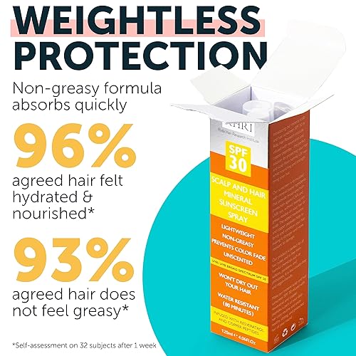 Miniatura 4 de Spray protector solar para el cabello SPF 30 de alta calidad, protección UV no grasa para cabello y cuero cabelludo, evita la decoloración y la