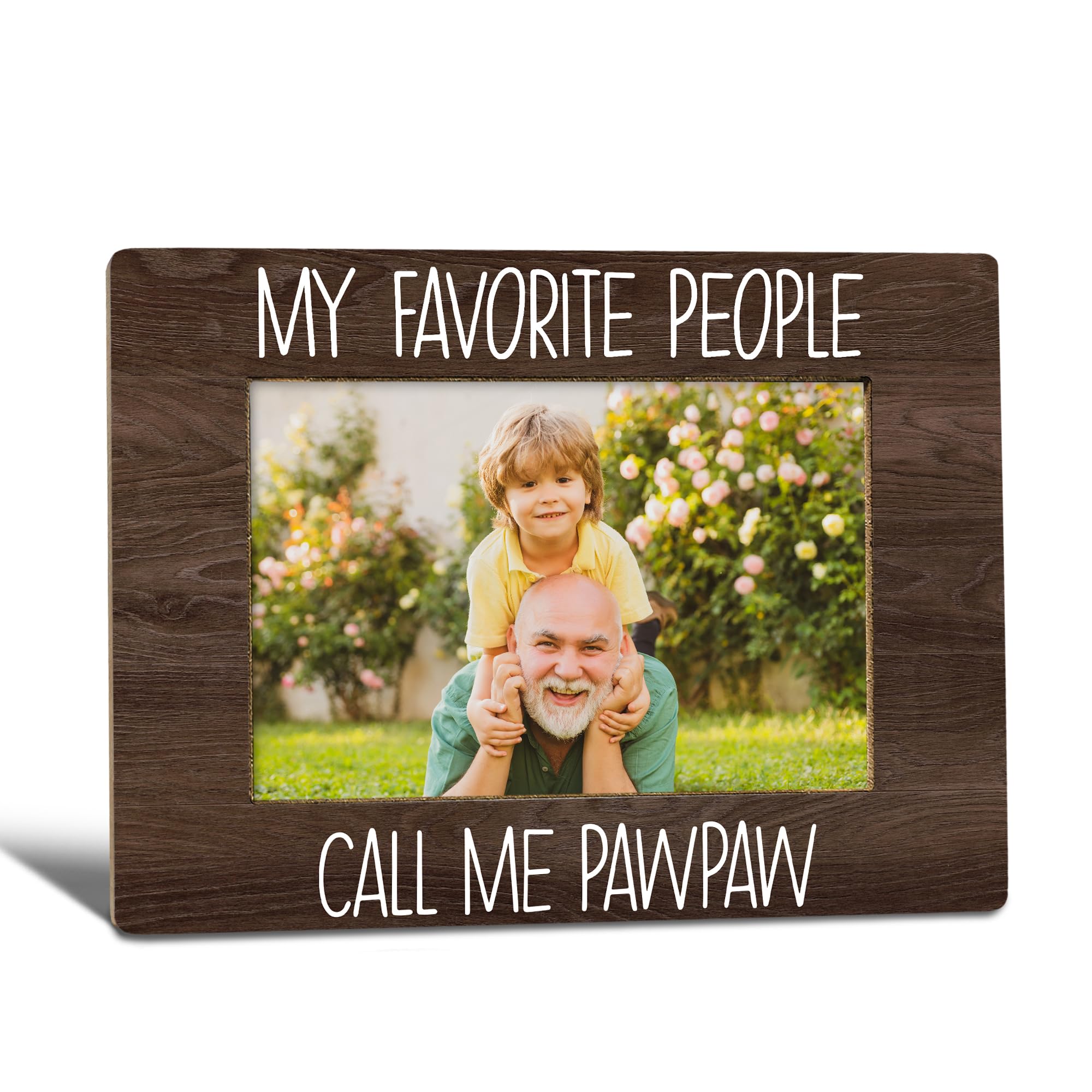 My Favorite People Call Me Pawpaw Picture Frame, Pawpaw Grandpa Gifts for Father's Day, Best Grandpa Gifts Photo Frame 4x6, Grandfather Wooden Photo Picture Frames for Desk Tabletop Decor