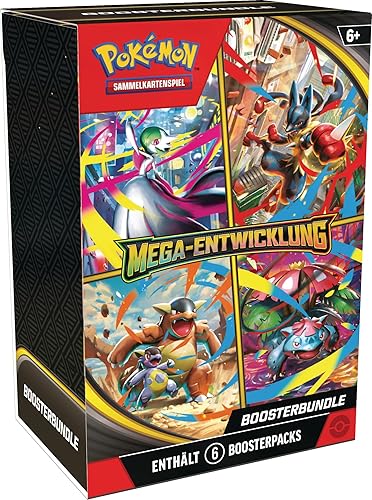 Pokémon-Sammelkartenspiel: Boosterbundle Mega-Entwicklung (6 Boosterpacks)