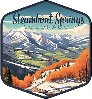 Steamboat Springs Design B Souvenir Vinyl Decal Sticker 2-Inch