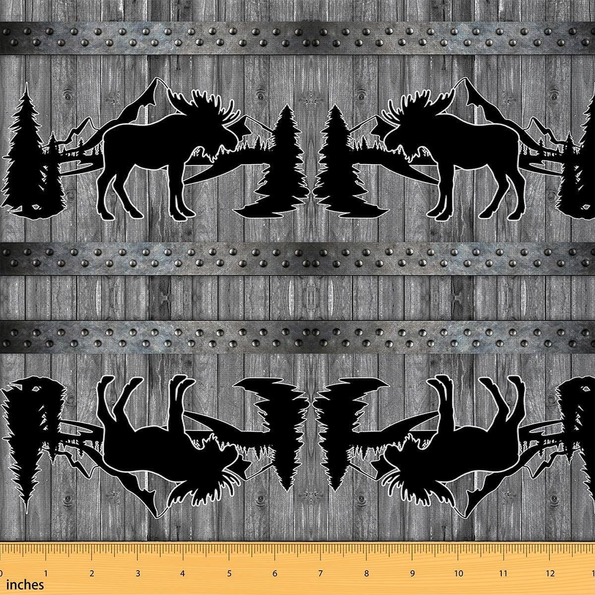 Deer Fabric by The Yard 3 Yard, Camping Hunting Upholstery Fabric forFarm Duck Deer Decorative Waterproof Outdoor Fabric Kids Toddler Farmhouse Outdoor Fabric