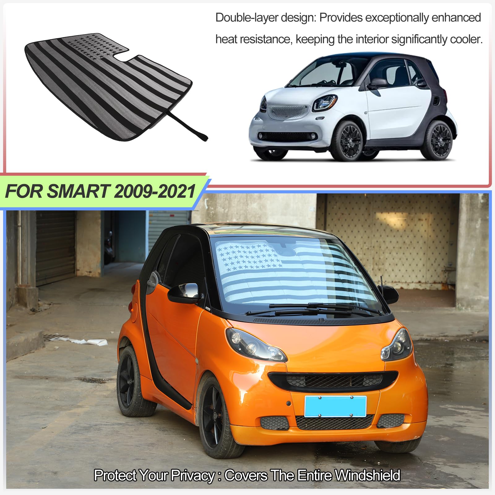 Amazon.com: Windshield Sunshade for Benz Smart fortwo