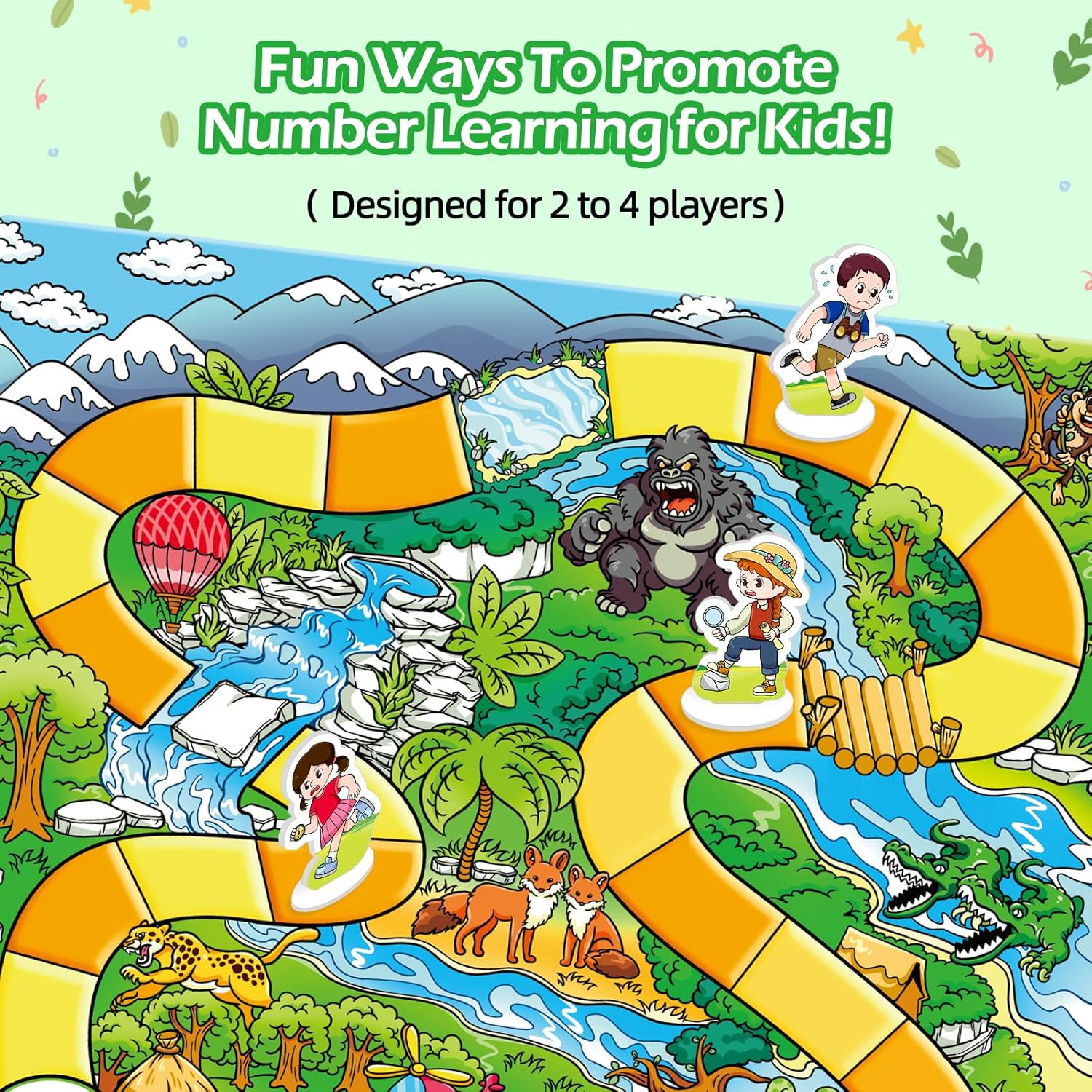 Broytain Forest Fraction Board Game|Math Games for Kids|Fraction Play Games - Gr. 3-4|Educational Learning Board Games for Boys and Girls|Classroom Travel Indoor Outdoor Family Game