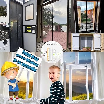 Bug Net Mesh Window Insect Snap Screen Fly Curtain Mosquito, 70 x 130 cm Wind, Pet Friendly, Suitable for air-Conditioned Rooms, Kitchens, and Living Rooms(Black)