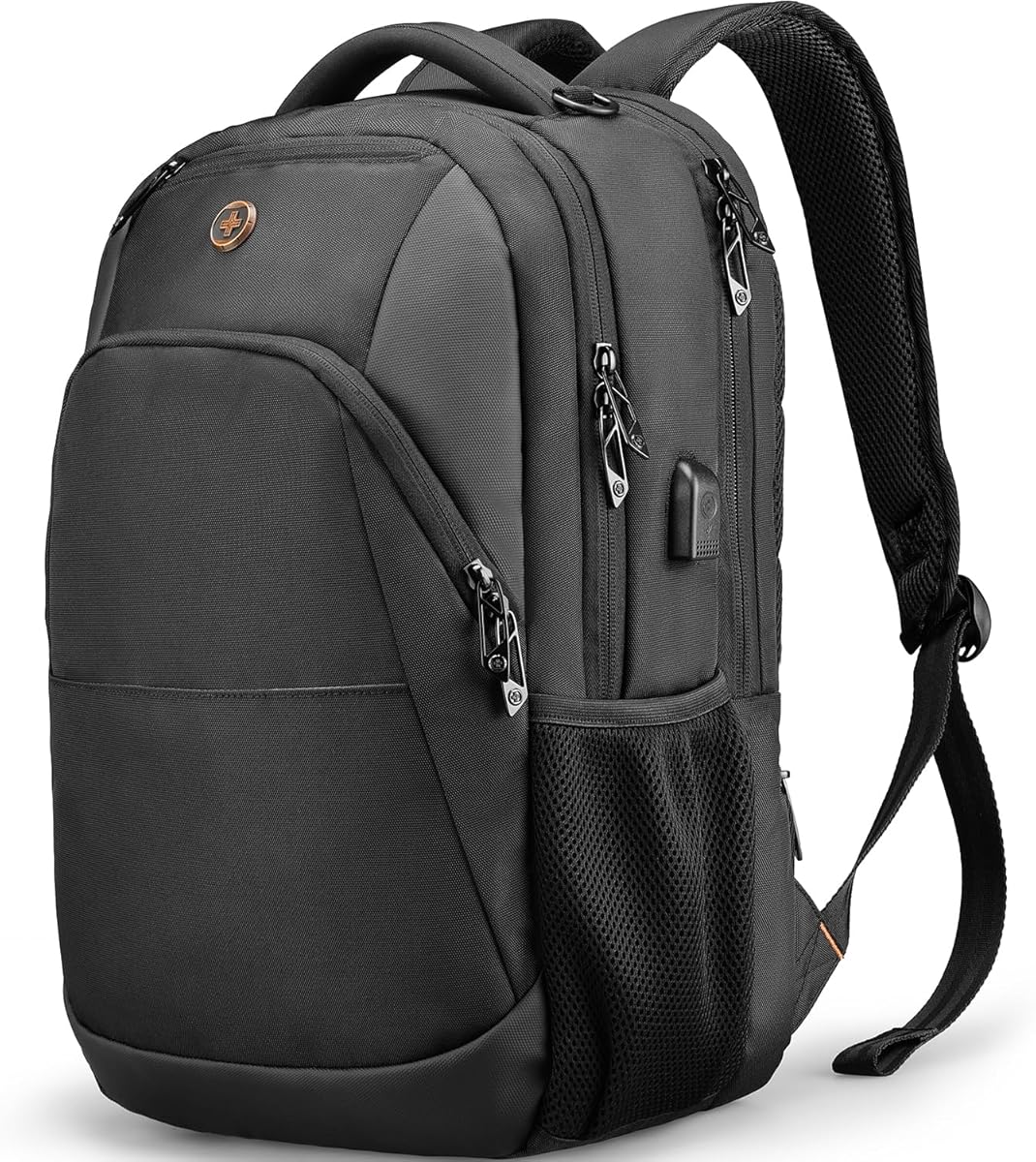 Swissdigital Design Travel Laptop Backpack, College Laptops Backpack with USB Charging Port for Men and Women Fits 16 Inch Notebook, Black | ANDWIL : Electronics