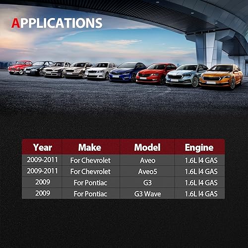 Miniatura 7 de cciyu 25189437 Kit de carcasa de termostato de refrigerante de motor para Chevrolet Aveo 2009-2011, para Chevrolet Aveo5 2009-2011 2009-2011