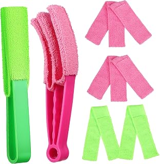 1set Blinds Cleaning Kit Versatile Blinds Duster Tool for Window Shutters Air Conditioning Ergonomic Handle Cloth Multi-Purpose Cleaning Space-Saving Design