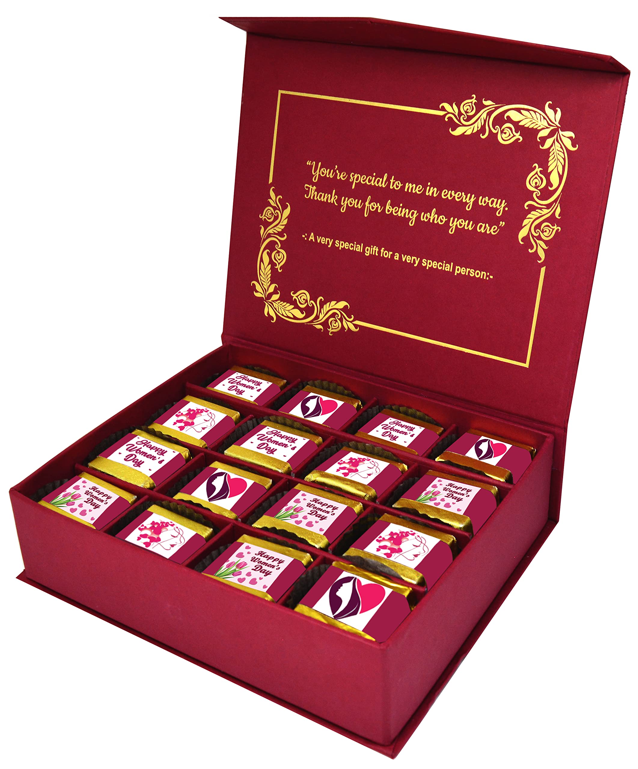 Midiron Women's Day Chocolate Gift Pack For Mother, Sister, Friend, Teacher And Colleague|Chocolate Gift For Women's Day,350 Grams