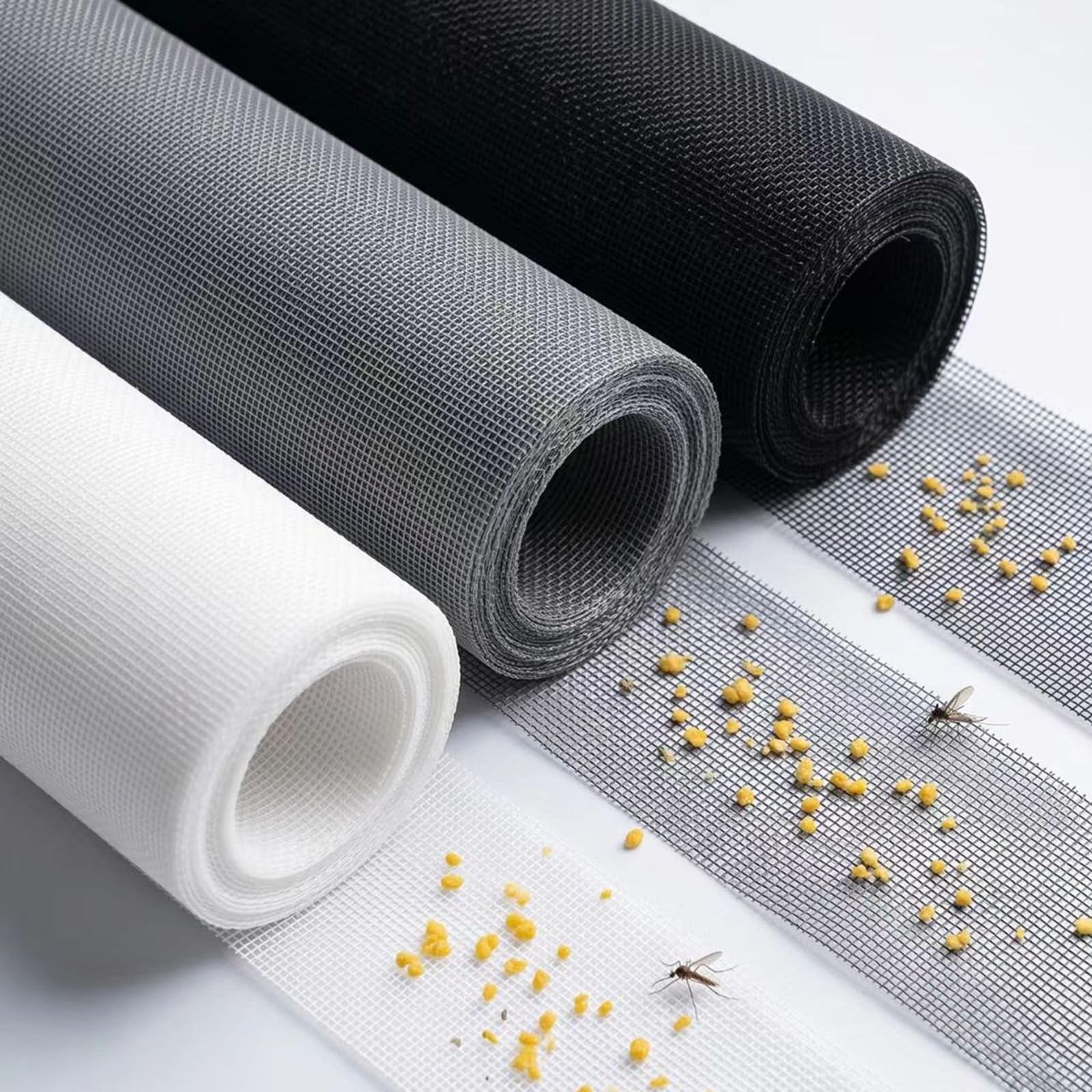 Moustiquaire Fenetre sans Percage Ajustable, Moustiquaire Anti-Insectes Toile Anti-Insectes Découpable pour Porte Fenêtre Et Salon, Filet Respirant(Blanc,180x1000cm)