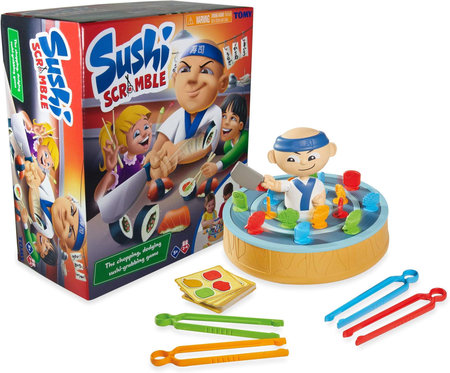 TOMY Sushi Scramble Kids Action Board Game | Preschool Family Board Games For Kids | Children Game Suitable for Ages 5 6 7 8+ Years