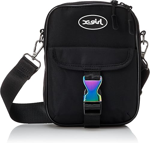 Amazon エックスガール レディースショルダーバッグ Oval Logo Shoulder Bag X Girl ブラック X Girl エックスガール ショルダーバッグ