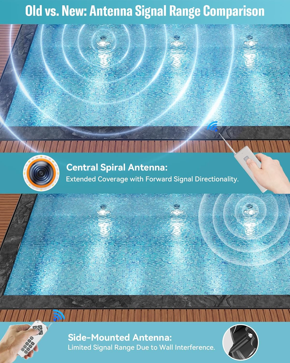 Led Pool Lights for Inground Pool, 120V 70W RGB LED Color Changing Lights Medium E26/E27 Base Underwater Pool Light Bulb with Remote Control Replacement Lamps, Matte Black