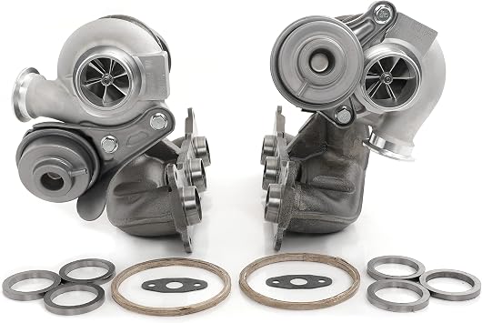 FAPO MOTO 700HP Twin Turbos TD04 17T compatible with BMW N54 335xi 335i 335is E90 E92 E93 2007-2010 3.0L Upgrade Billet