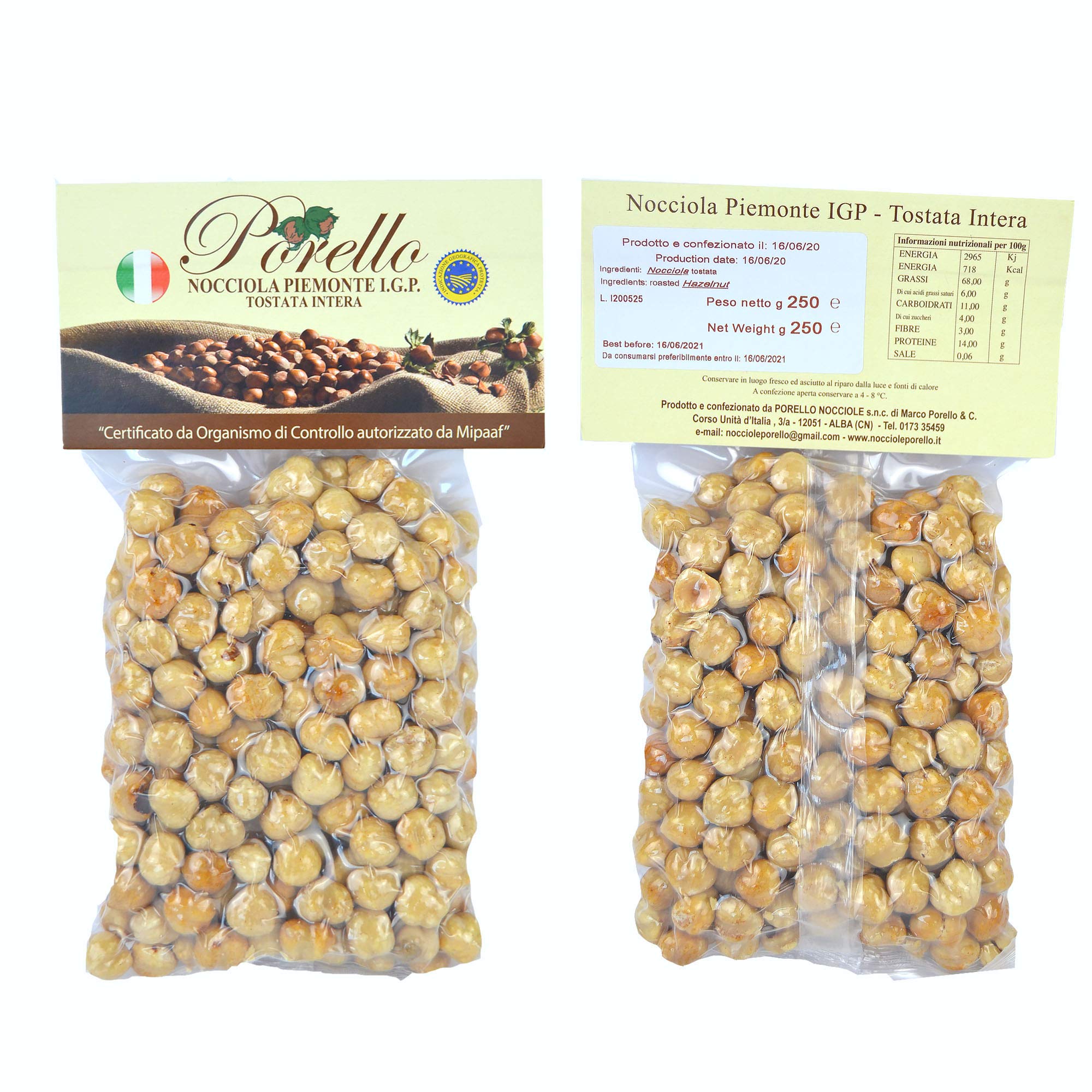KG 1 NOCCIOLA PIEMONTE I.G.P. TOSTATA INTERA PER GELATERIA E PASTICCERIA IDEALE PER DECORARE