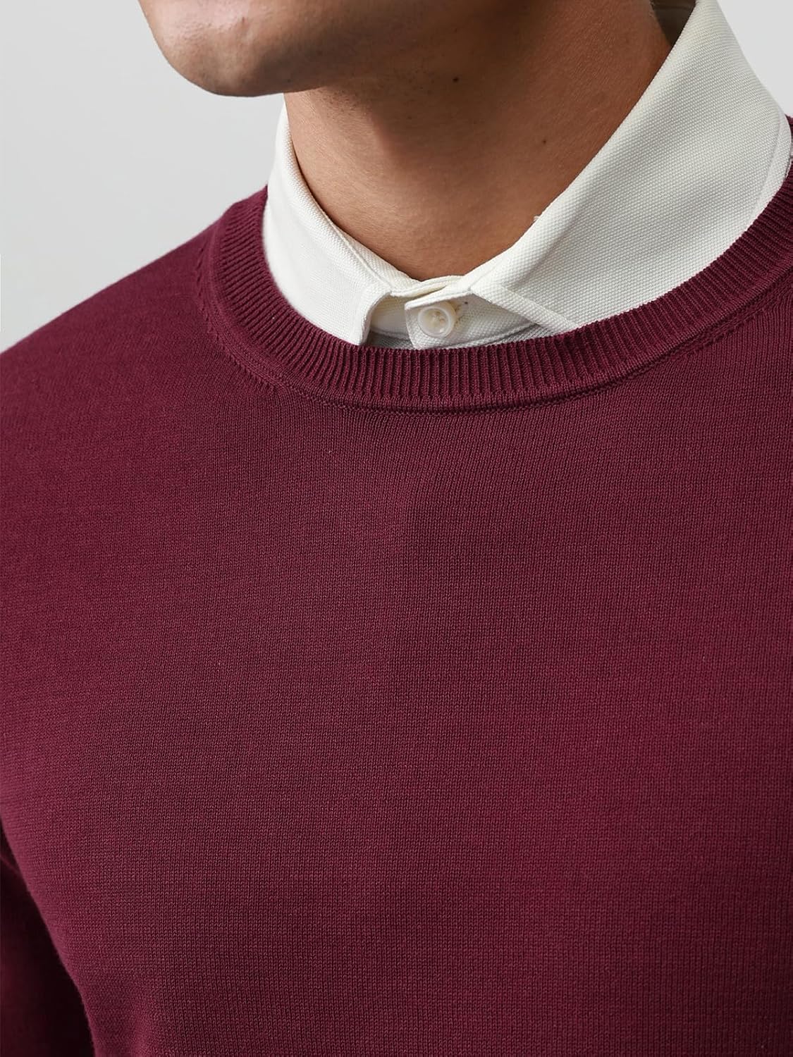 Pure BCI Cotton Lightweight Sweater for Men Crewneck T-Shirts Casual Long Sleeve Knit Pullover Fall Spring - Image 5