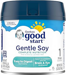 Gerber Good Start Baby Formula Powder, Gentle Soy, Plant Based Protein & Lactose Free Non-GMO Powder Infant Formula, Stage...
