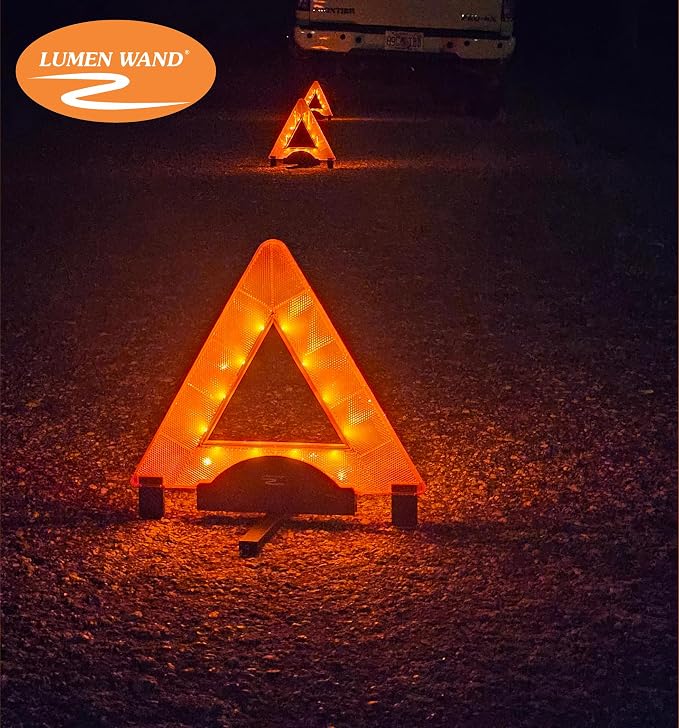 Triángulo Reflectante con Luz LED para Seguridad Vial miniatura 6