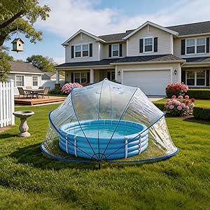 16.4ft Ground-Mounted Retractable Pool Cover for 16ft Round Pools