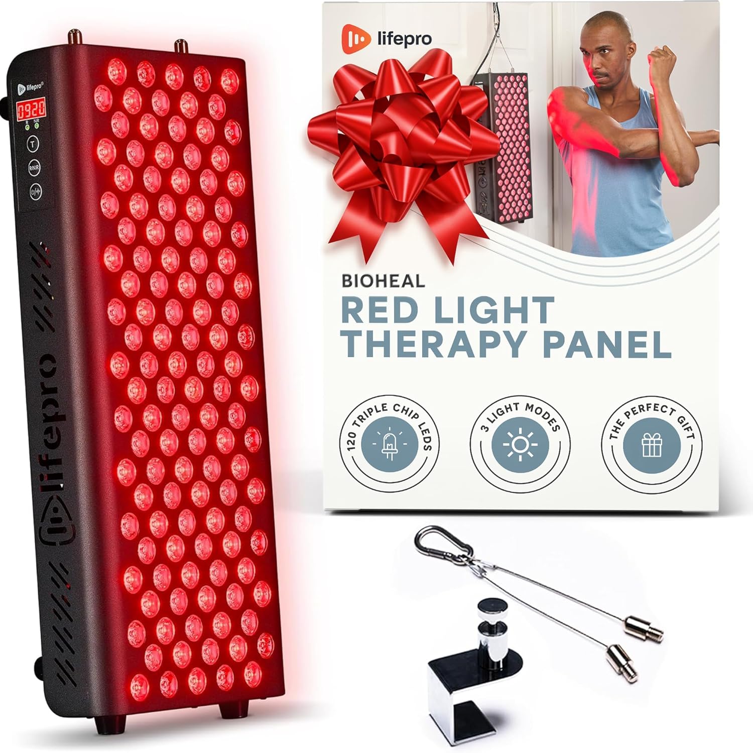 LifePro Red Light Therapy for Body Panel - 90 & 120 Dual Chip LEDs - 660nm & 850nm Near Infrared Full Body Red light Therapy Panel - For Daily Wellness & Comfort -Includes Hanging Kit and Eyewear