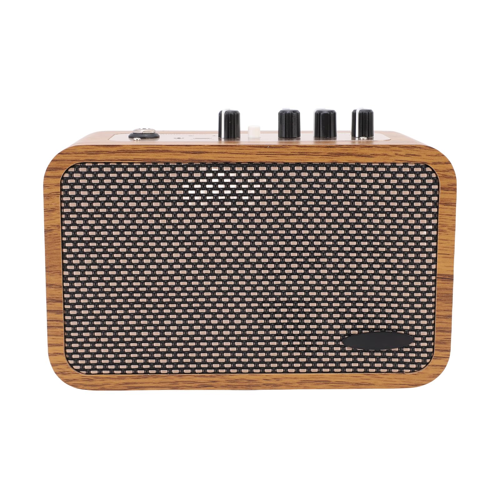 RiToEasysports Amplificatore per Chitarra Elettrica, Altoparlante BT Portatile con Riverbero, Toni Overdrive Puliti per la Pratica Quotidiana, Colore Legno, 10 W