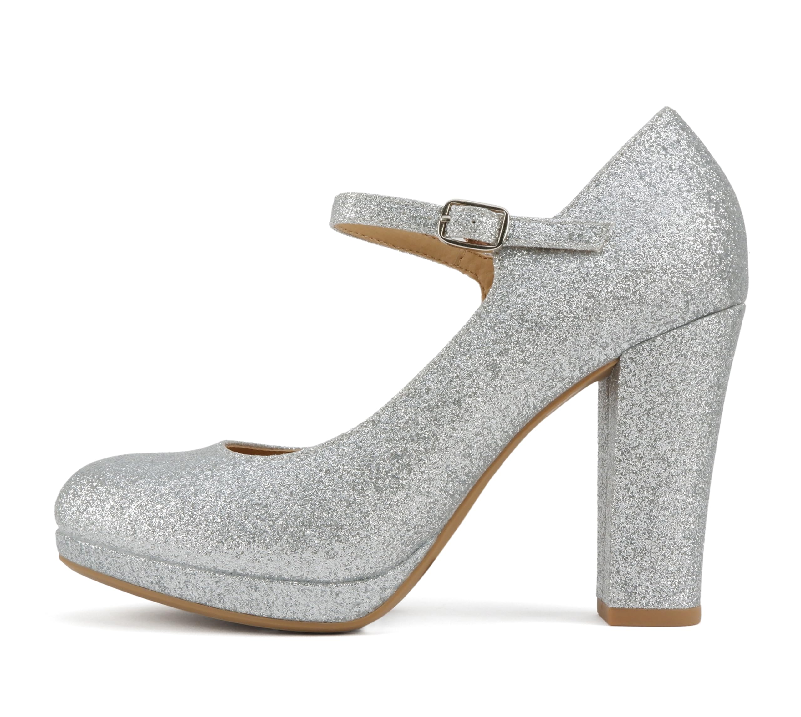 Soda “Ayden” ~ Women Mary Jane Ankle Strap Cushion High Heel Pump Shoe