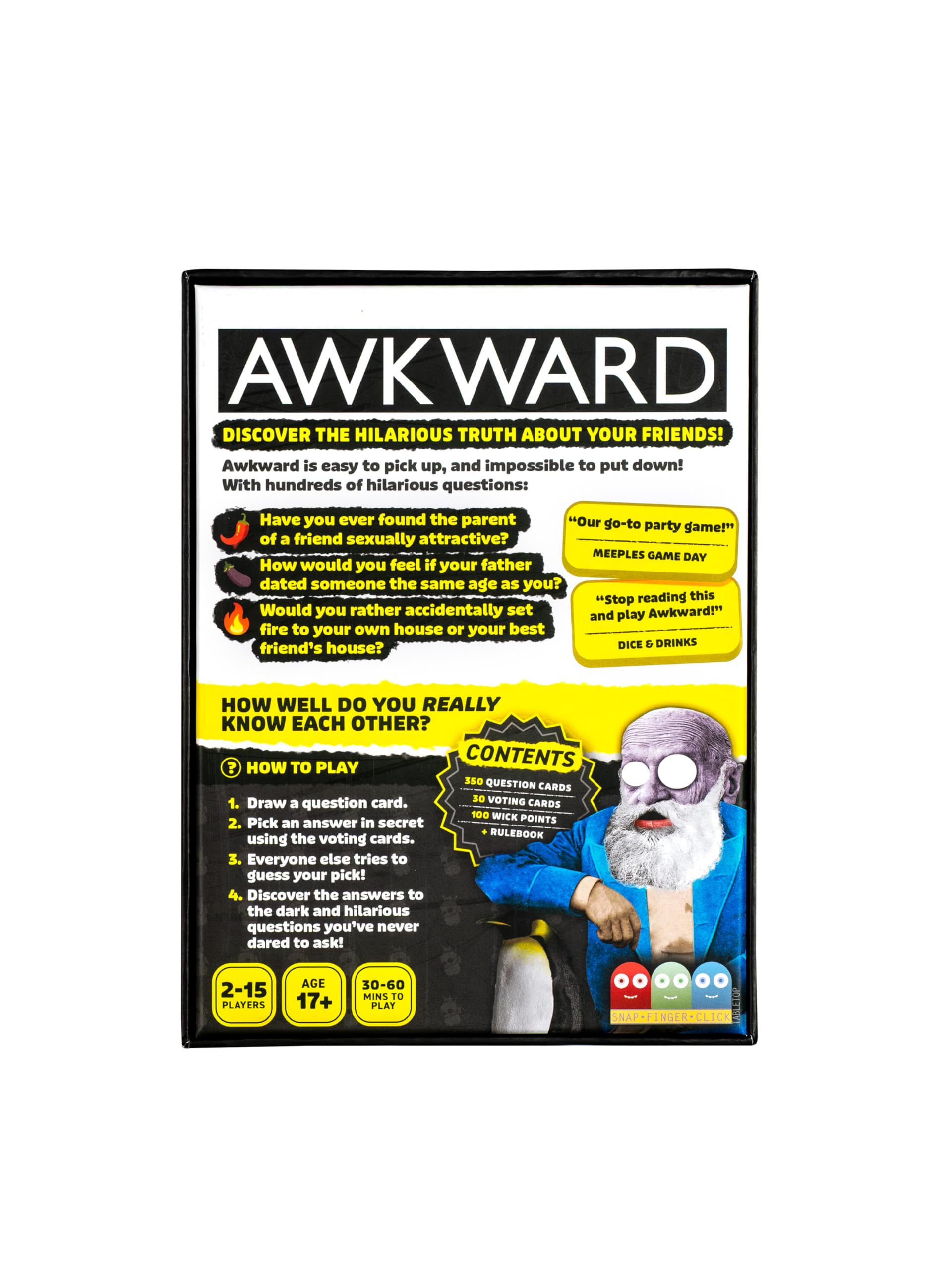 Snap Finger Click Awkward: Controversial Party Game | Card Game For ...