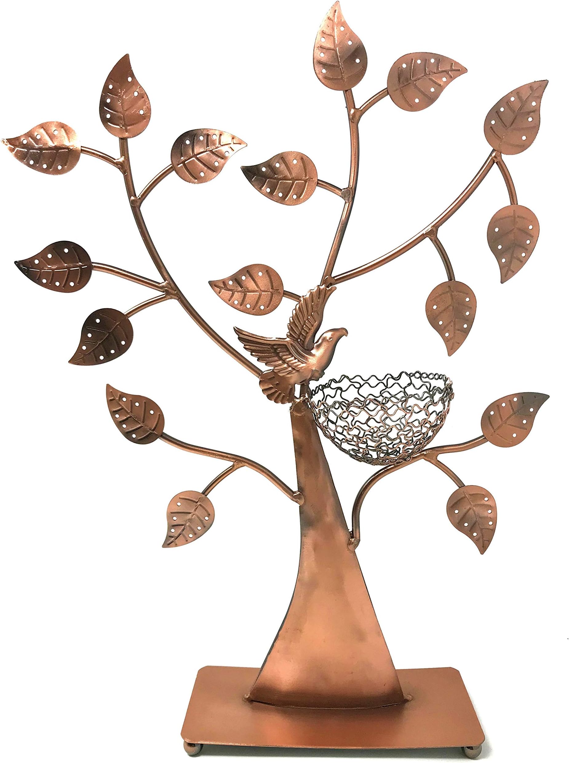 Bird Nest Jewelry Tree Earring Holder~Bracelet Stand~Necklace Organizer Jewelry Display (Bronze)