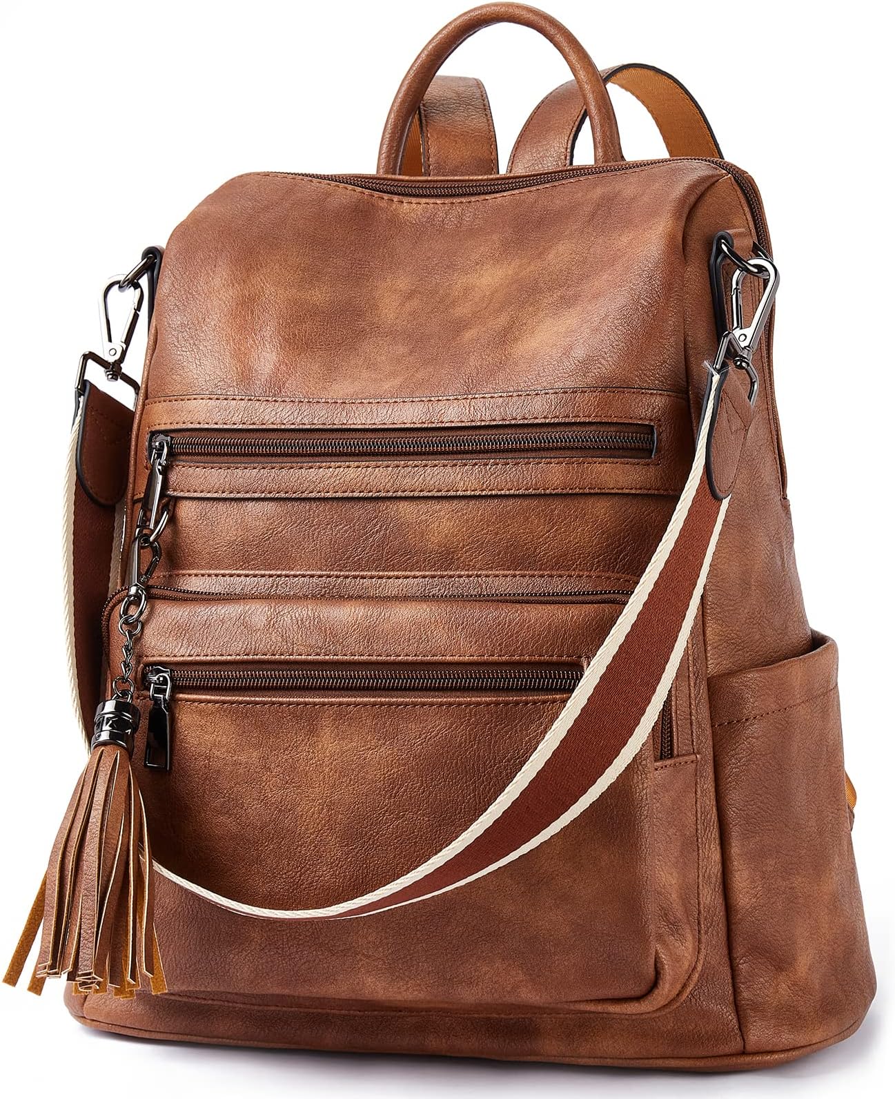 Backpack Purse for Women Fashion Leather Designer Travel Large Ladies Shoulder Bags, Z-rg-brown, Travel Backpacks