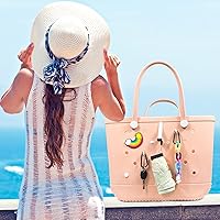 Vista 4 de Juego de 4 ganchos compatibles con bolsa Bogg, mosquetón con inserción para llavero, compatible con bolsas de playa pequeñas y grandes