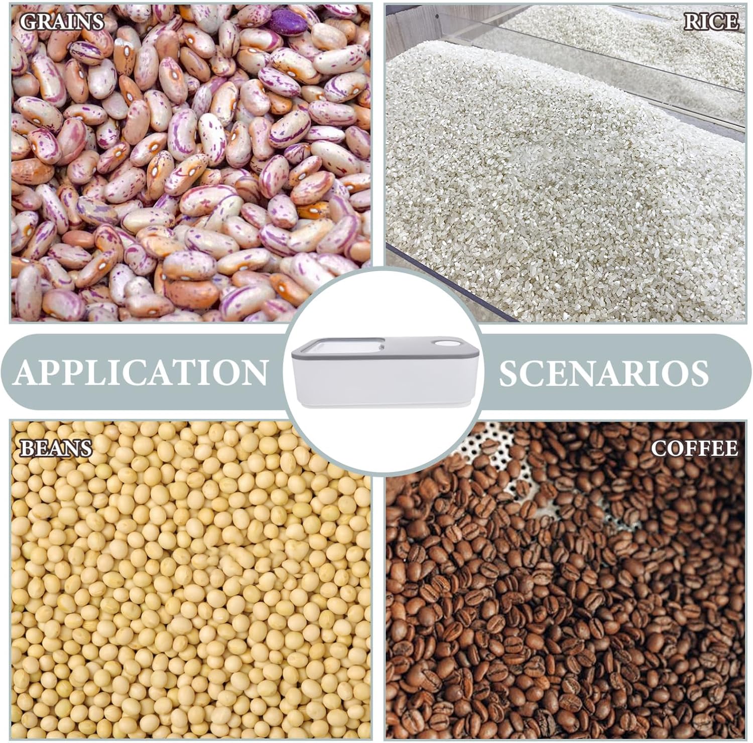 ULTECHNOVO Plastic Airtight Storage Bins Large Rice Storage Container Food Seal Containers
