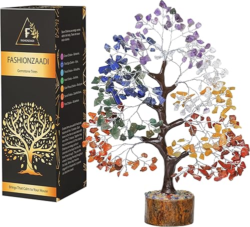 Miniatura 9 de FASHIONZAADI Árbol de la vida de cristal, regalos espirituales para mamá, árbol de cristal de 7 chakras, árbol bonsái, decoración de oficina para