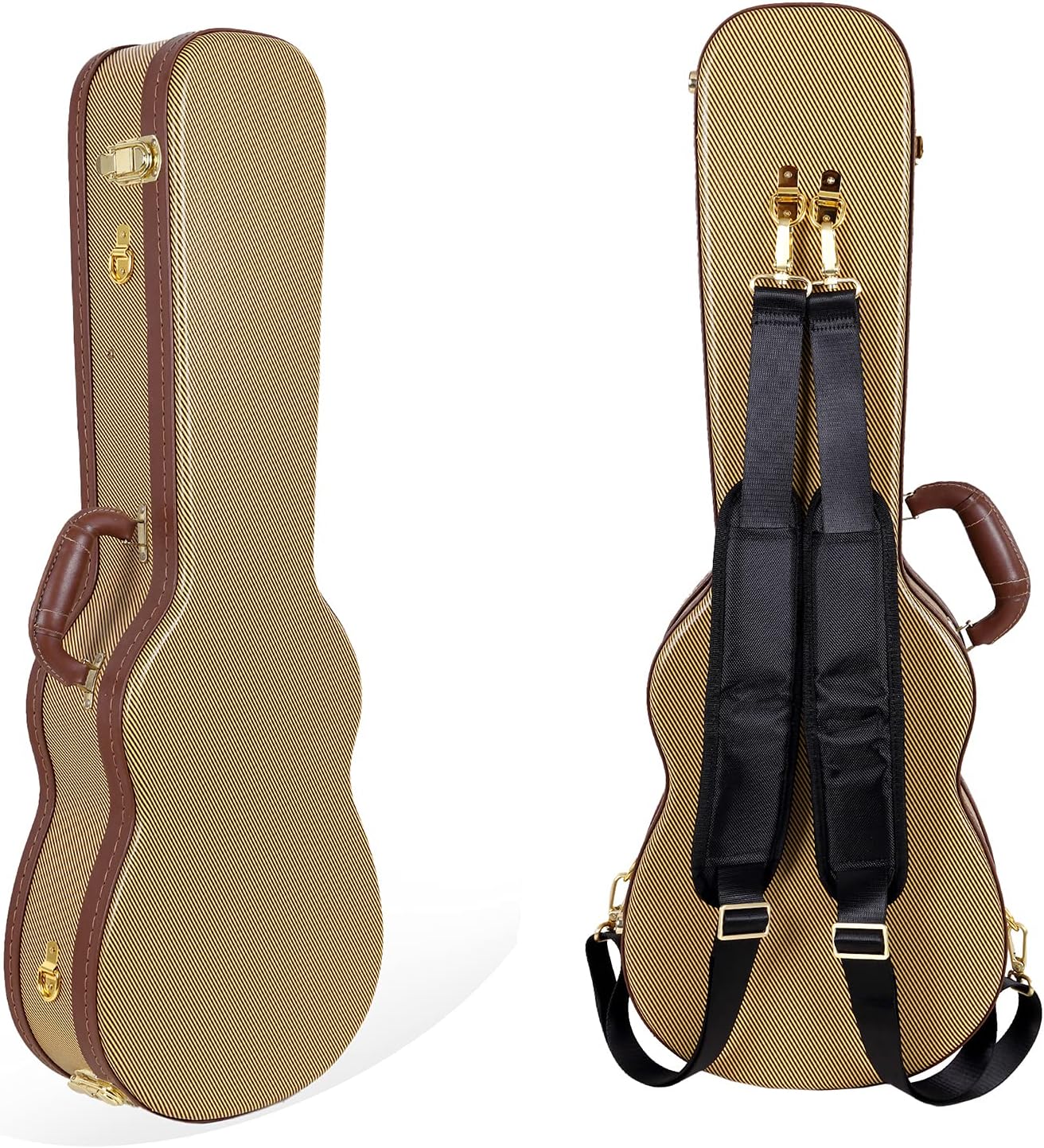 Crossrock Backpack Style Hard Case for Tenor Ukulele, Vinyl Tweed (CRW720TUTW)