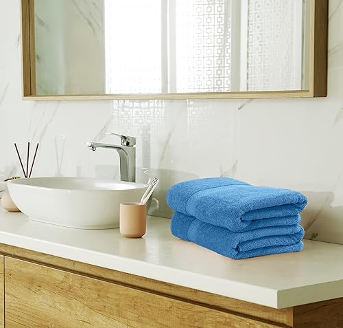 Vista 92 de Utopia Towels - Juego de toallas de 8 piezas, 2 toallas de baño, 2 toallas de mano y 4 para la cara, 100% algodón hilado en anillo, 600 GSM, Azul