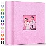 Artfeel Photo Album 4x6 with 1000 Pockets,Slip-in Picture Albums,Linen Cover Memory Book with Front Window,White Page Vertical Photo Book for Wedding,Family,Anniversare,Baby,Vacation