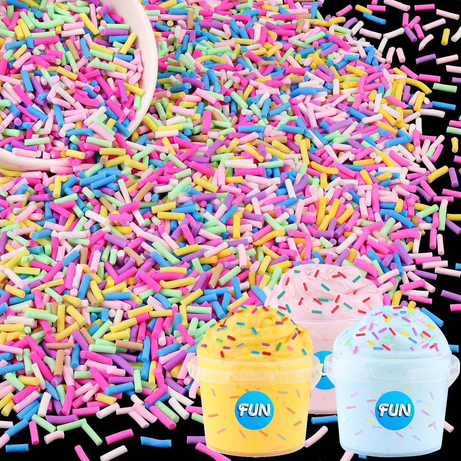 24-Grid Slime Mix Ins Non-edible Polymer Clay Slime Add Ins|Fake Sprinkles Kawaii Charms for Nail Art Design,Lip Gloss,Cellphone Decorations Assorted Sprinkle Decoration & Accessories for DIY Crafting