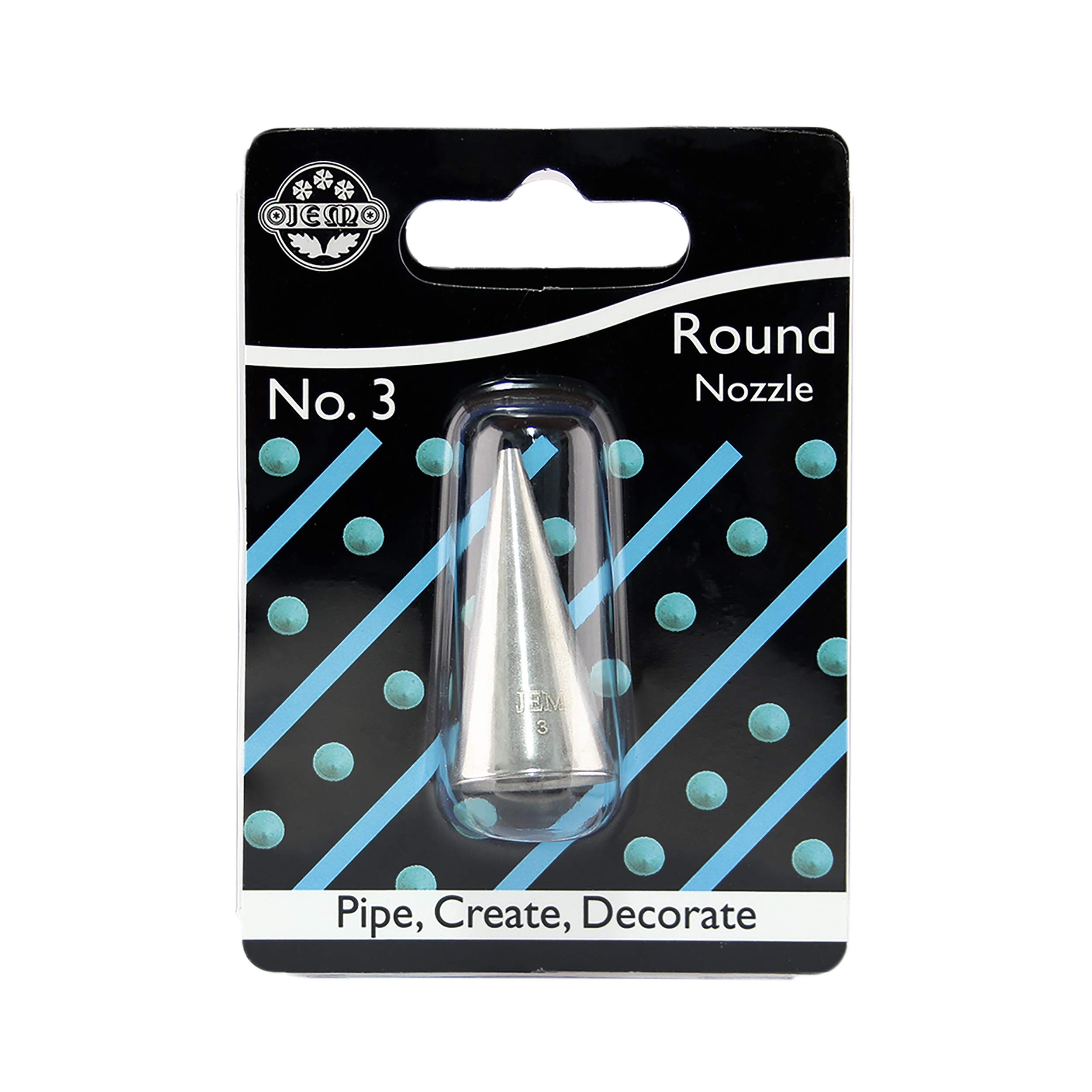 PME JEM Round Piping Nozzle no. 3, Silver