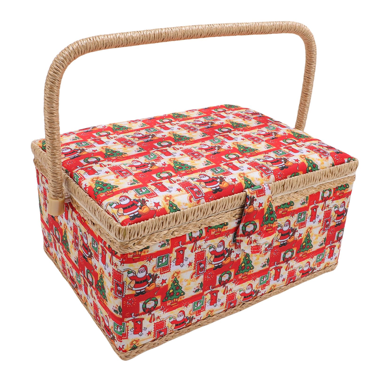 Großer Nähkorb-Organizer, Vintage-Näh-Aufbewahrungsbox mit Herausnehmbaren Fächern, Ideal für Mütter und Anfänger