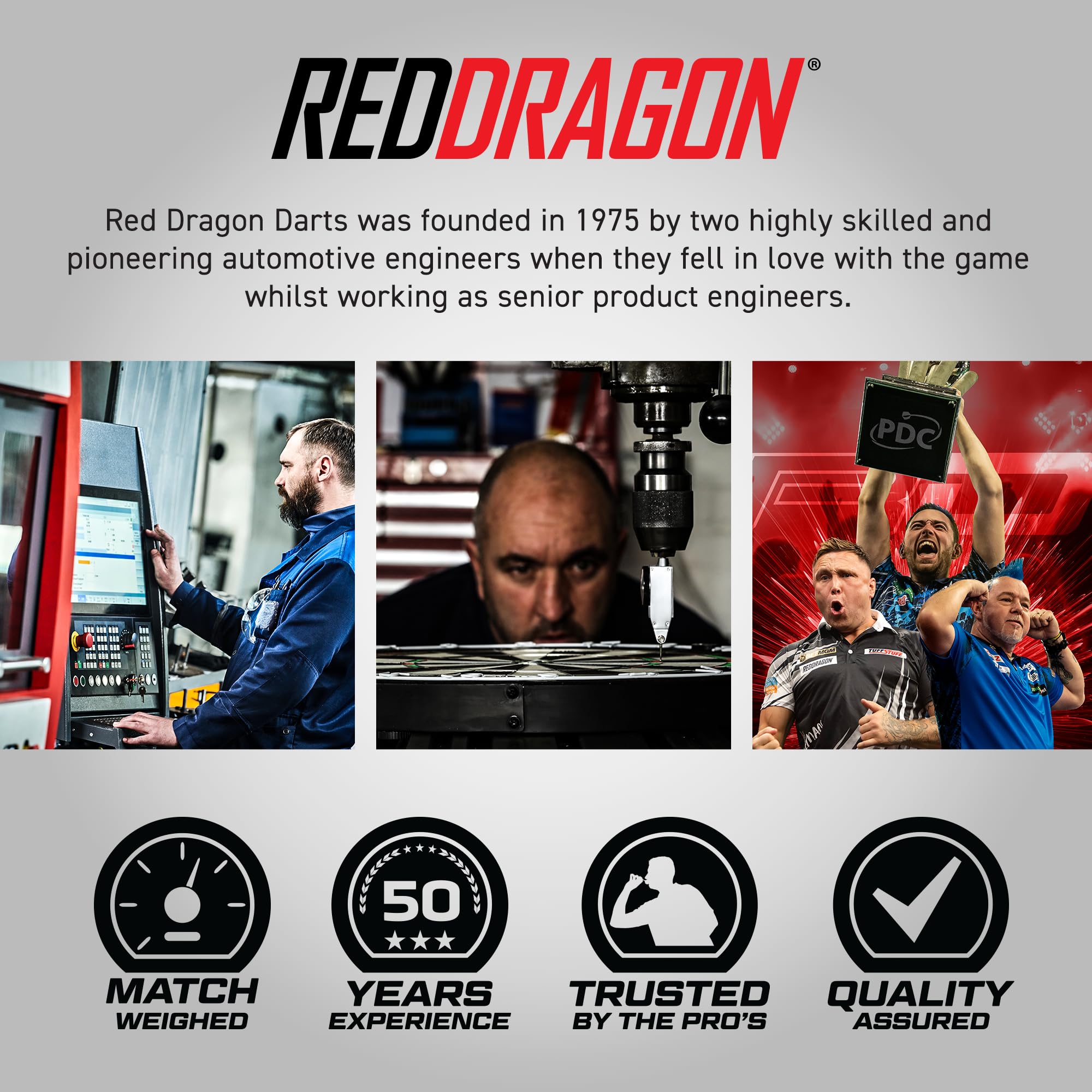 RED DRAGON Professional Player Series Jeu de fléchettes à Pointe en Acier