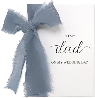 Wedding Day Card for Dad, To My Dad on My Wedding Day, Father of the Bride or Groom Gift, Emotional Thank You Card from Son or Daughter