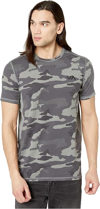 RVCA Mens Sport Vent Athletic Breathable Short Sleeve Tee