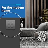 Vista 265 de LIDER LSWP-32M-W10P Placa sin tornillos acabado mate para interruptor, tamaño mediano de 2 segmentos de 4.88 x 4.92", policarbonato termoplástico